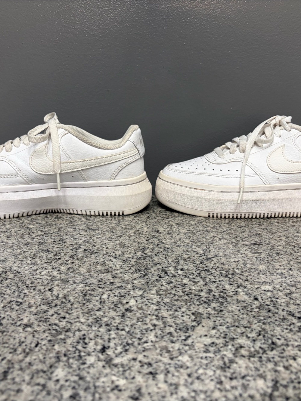 Nike Court Vision Alta LTR Triple White Platform Sneaker DM0113-100 Women's 8.5 - Picture 3 of 17